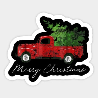 Vintage Wagon Christmas T-Shirt - Tree on Car Xmas Vacation Sticker